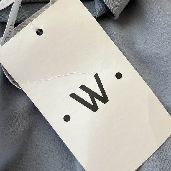 Dressy Collection Dessy Twist Wrap Short With Chiffon In Platinum Size M NWT - Picture 16 of 16